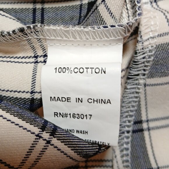 PRINCESS POLLY Black & Cream Plaid Wide Leg Pants EUC - Picture 7 of 8